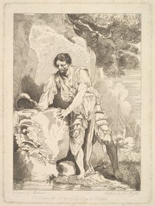 Terugtrekken van gewonden uit de strijd, 19 juli 1779 door Robert Blyth