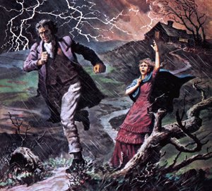 Heathcliff en Cathy, uit de roman Wuthering Heights