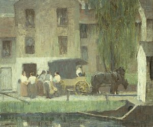 De Kar van de Marskramer op het Kanaal, New Hope door Robert C. Spencer