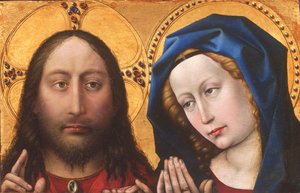 Christus en de Maagd door Robert Campin