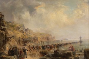Aanlanding van het Atlantische kabeluiteinde, 1866