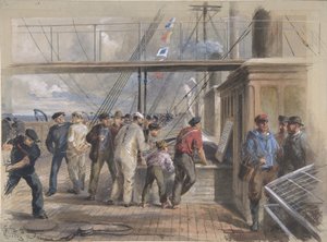 Nieuws ontvangen via de Atlantische kabel uit alle delen van de wereld, 1866 door Robert Charles Dudley