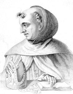 Duitse dominicaanse monnik, wetenschapper, filosoof en theoloog, gravure door Cooper Rober