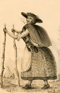 Jenny Darney, een opmerkelijk karakter in Cumberland, 1821 door Robert Cooper