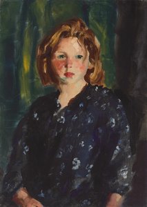 Portret van een meisje door Robert Cozad Henri