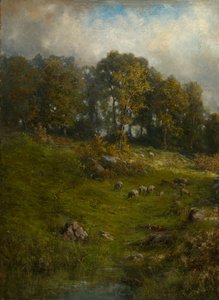 Een weide op een heuvel (late 19e - begin 20e eeuw) door Robert Crannell Minor