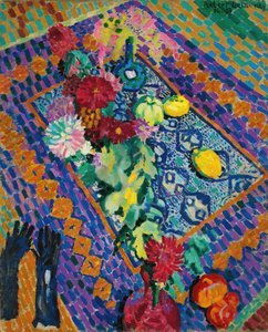 Stilleven met Handschoenen, 1906-1907 door Robert Delaunay