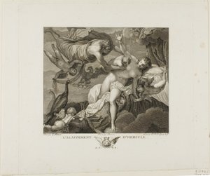 De zuigeling van Hercules, plaat twee uit La Galerie du Palais Royal, deel II door Robert Delaunay