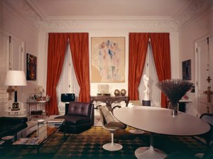 Lounge van Georges Pompidou in het Elysee-paleis in Parijs