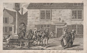 Het Afleggen van de Eed in Highgate door Robert Dighton