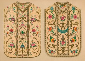 Geborduurde kazuifels door Luigi & Ersilia Martini, 1893 door Robert Dudley