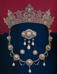 Parure van diamanten en parels - Het geschenk van ZKH de Prins van Wales, 1863