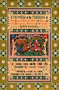 De omslag van Een herinnering aan het huwelijk van ZKH Albert Edward Prins van Wales door Robert Dudley