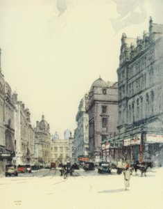 Glasgow: Gordon Street en Centraal Station (kleurenlitho)