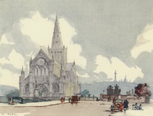 Glasgow: De kathedraal (kleurenlitho)