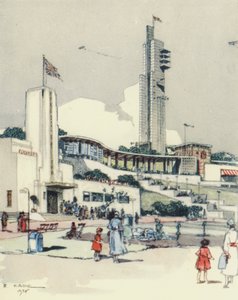 Glasgow: De tentoonstelling (kleurenlitho)