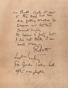 De laatste pagina van het dagboek van Kapitein Scott, 1912 door Robert Falcon Scott