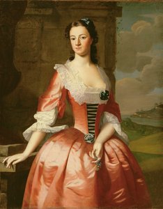 Portret van een Mevrouw John Vinal (1724-57) 1748 door Robert Feke