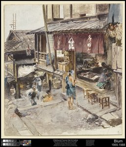 Een straat in Ikao, Japan, III door Robert Frederick Blum