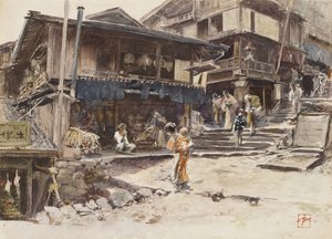 Een straat in Ikao, Japan I, 1890 door Robert Frederick Blum