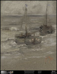 Vissersboten voor anker, 1884 door Robert Frederick Blum