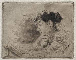 Meisje lezend, 1883