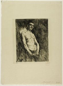 Halfnaakt figuur van een man door Robert Frederick Blum