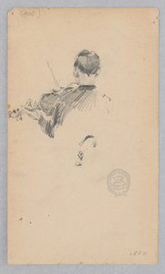Muzikant die de Viool speelt door Robert Frederick Blum