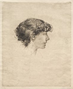 Profiel van een meisje door Robert Frederick Blum