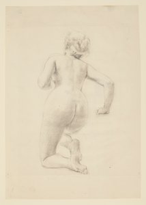 Studie voor een knielende vrouw, “Vintage Festival,” Mendelssohn Glee Club, New York, NY door Robert Frederick Blum