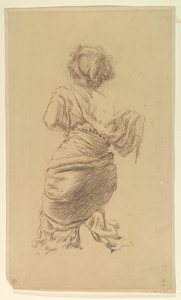 Studie voor een knielende vrouw, "Vintage Festival," Mendelssohn Glee Club, New York, NY door Robert Frederick Blum