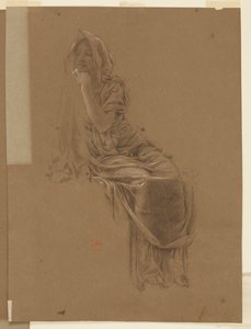 Studie voor een zittende vrouw, "Vintage Festival," Mendelssohn Glee Club, New York, NY door Robert Frederick Blum