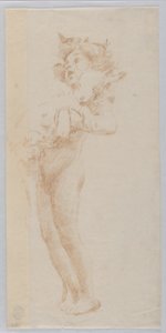 Studie voor staande jongen met geit, "Wijnfeest," Mendelssohn Glee Club, New York, NY