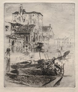 Venetiaans kanaal en boten, nr. 8