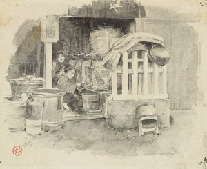 Waar sake wordt verkocht, 1890