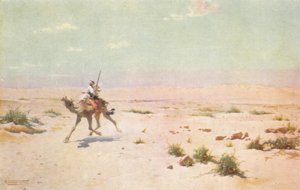 Een woestijnkoerier, ca. 1880, 1904 door Robert George Talbot Kelly