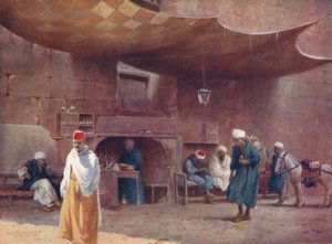 Een Arabisch café, Caïro, ca. 1880, 1904 door Robert George Talbot Kelly