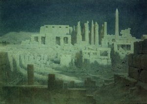 Maanlicht bij Karnak door Robert George Talbot Kelly