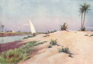 Op het Ismailia-kanaal, nabij Tel-El-Kebir door Robert George Talbot Kelly