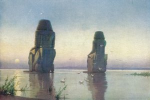 De Kolossen van Thebe - Maanopkomst, ca. 1880, 1904