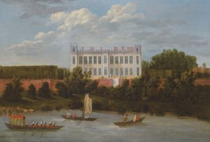 Een Uitzicht op Syon House vanaf de Theems door Robert Griffier