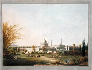 Het Mausoleum van Hyder Ali Khan in Laulbaug, illustratie uit 