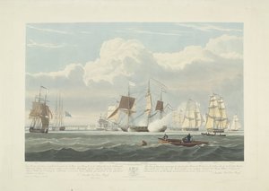 Vertrek van twaalf Nederlandse koopvaardijschepen uit de haven van Portsmouth, 1833 (plaat 3)