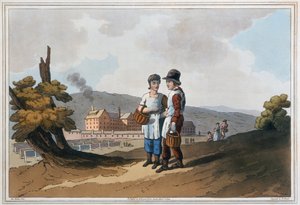 Kinderfabrieksarbeiders, 1814 door Robert Havell