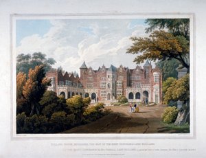 Holland House, Kensington, Londen, 1817 door Robert Havell