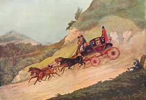 Royal Mail Coach, 19e eeuw, 1907 door Robert Havell