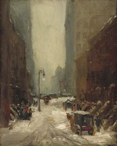 Sneeuw in New York door Robert Henri