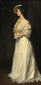 Jonge vrouw in het wit
