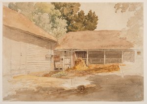 Studie van een schuur, ca. 1820-29 door Robert Hills