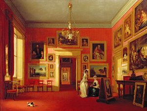 De schilderijengalerij van Lord Northwick in Thirlestaine House, ca. 1846-47 door Robert Huskisson